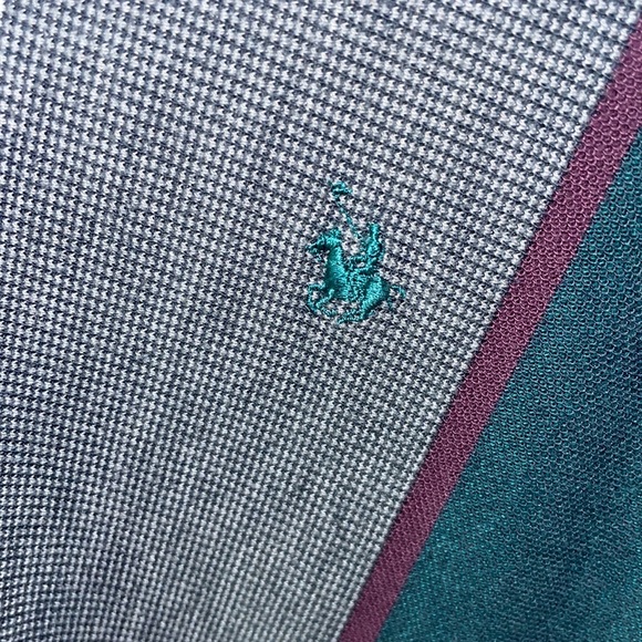 EUC Vintage Knights of the Round Table Collared Striped Polo - Picture 5 of 6